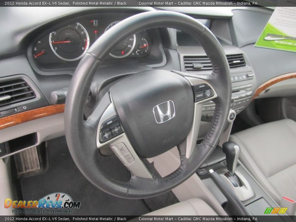 2012 Honda Accord EX-L V6 Sedan Polished Metal Metallic / Black Photo #15