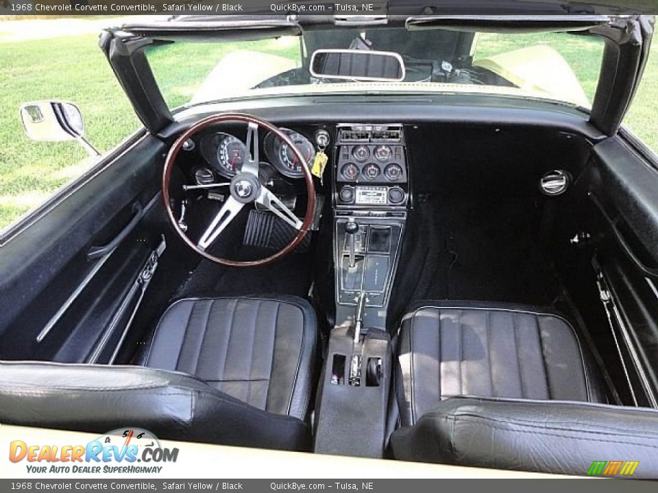 Black Interior - 1968 Chevrolet Corvette Convertible Photo #6