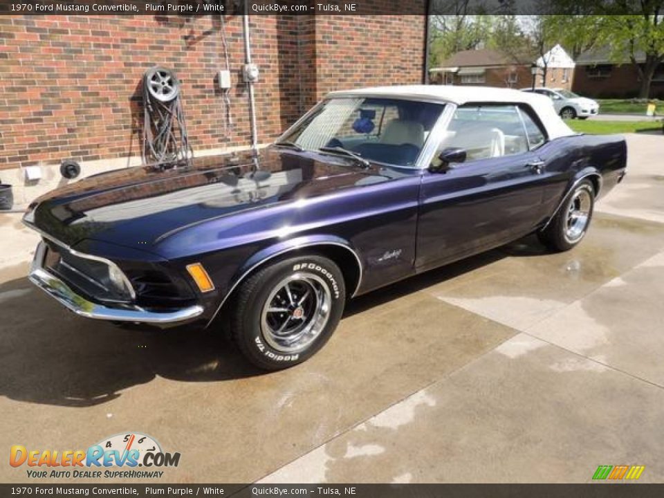 1970 Ford Mustang Convertible Plum Purple / White Photo #1