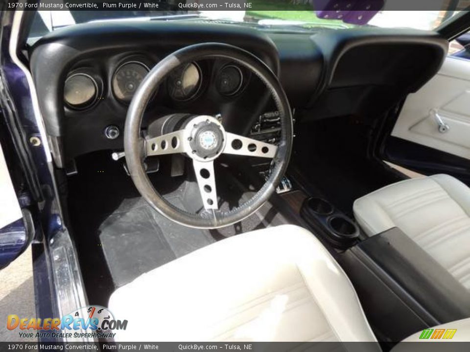 White Interior - 1970 Ford Mustang Convertible Photo #4
