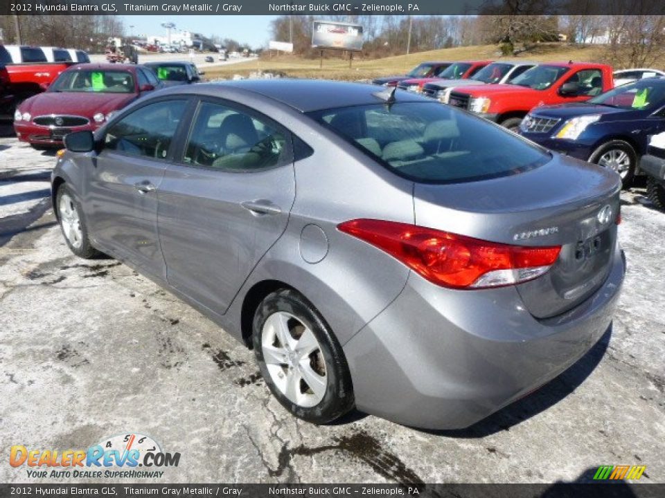 2012 Hyundai Elantra GLS Titanium Gray Metallic / Gray Photo #7