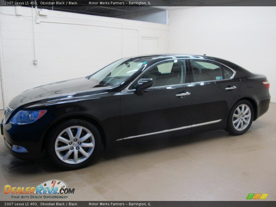 2007 Lexus LS 460 Obsidian Black / Black Photo #4