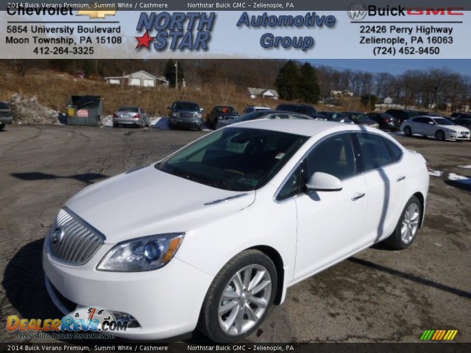 2014 Buick Verano Premium Summit White / Cashmere Photo #1