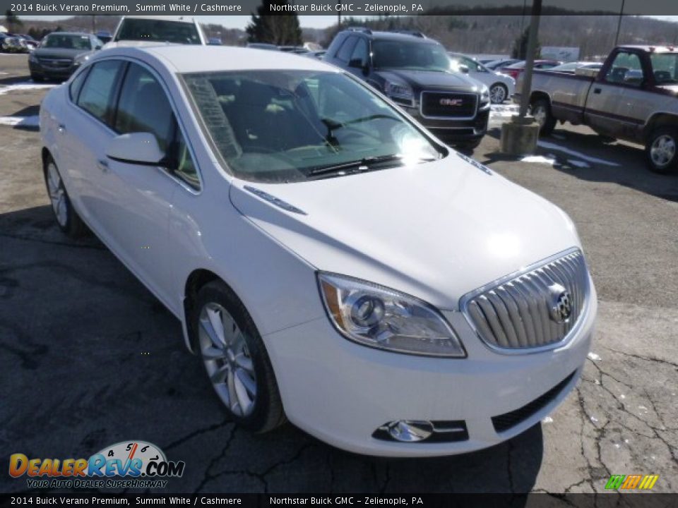 2014 Buick Verano Premium Summit White / Cashmere Photo #3