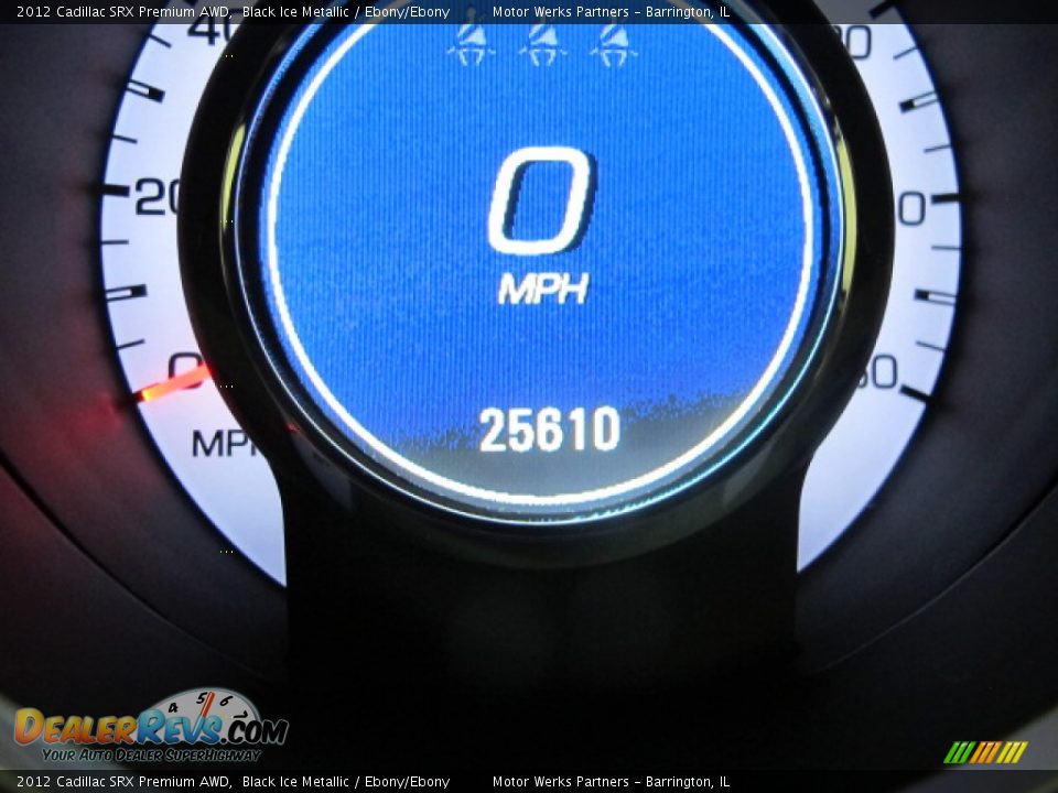 2012 Cadillac SRX Premium AWD Black Ice Metallic / Ebony/Ebony Photo #25