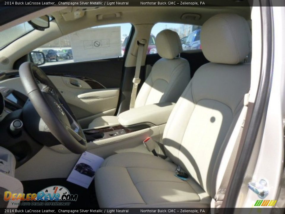 2014 Buick LaCrosse Leather Champagne Silver Metallic / Light Neutral Photo #10