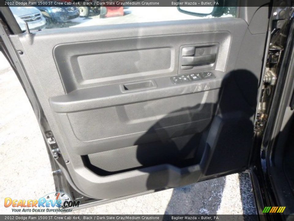 2012 Dodge Ram 1500 ST Crew Cab 4x4 Black / Dark Slate Gray/Medium Graystone Photo #11
