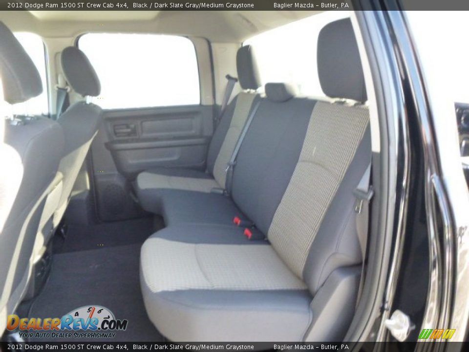 2012 Dodge Ram 1500 ST Crew Cab 4x4 Black / Dark Slate Gray/Medium Graystone Photo #12