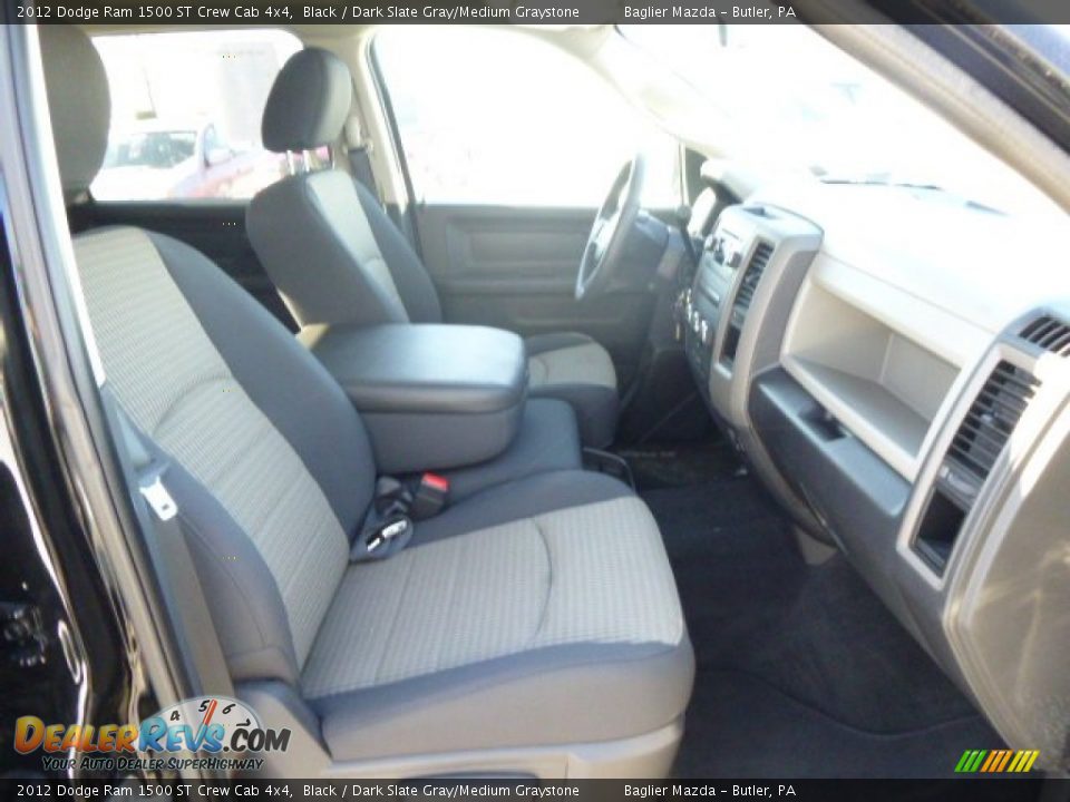 2012 Dodge Ram 1500 ST Crew Cab 4x4 Black / Dark Slate Gray/Medium Graystone Photo #17