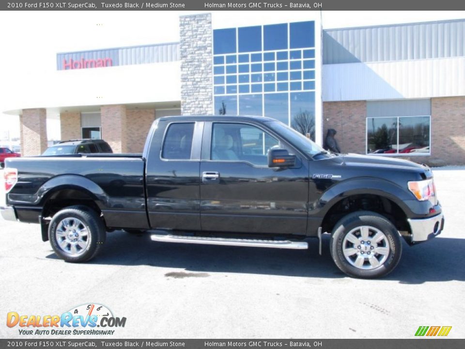 2010 Ford F150 XLT SuperCab Tuxedo Black / Medium Stone Photo #1