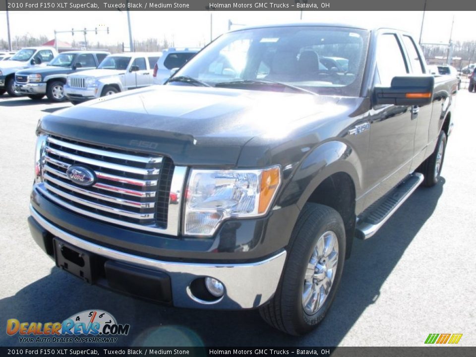 2010 Ford F150 XLT SuperCab Tuxedo Black / Medium Stone Photo #3