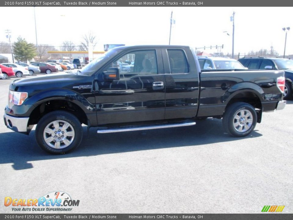 2010 Ford F150 XLT SuperCab Tuxedo Black / Medium Stone Photo #4