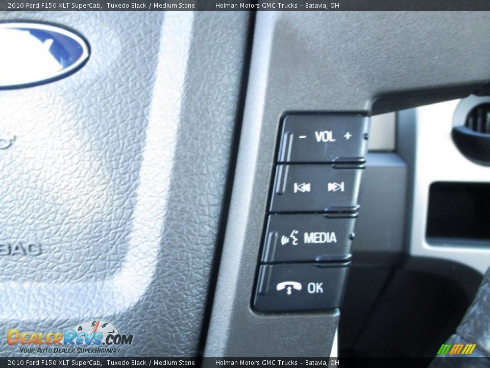 2010 Ford F150 XLT SuperCab Tuxedo Black / Medium Stone Photo #14