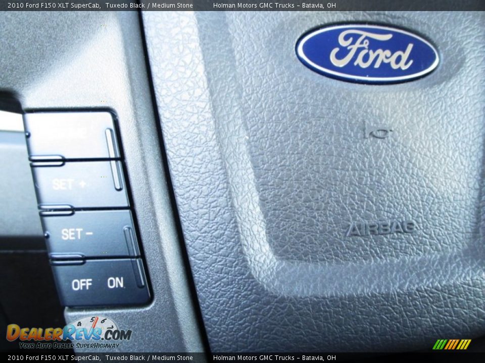 2010 Ford F150 XLT SuperCab Tuxedo Black / Medium Stone Photo #15