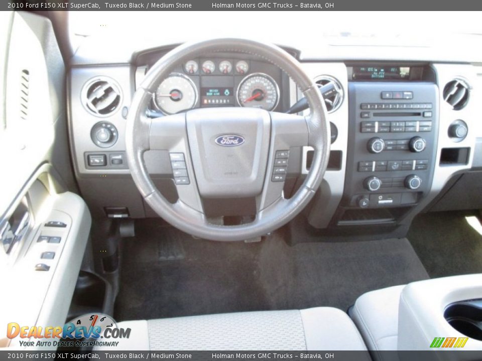 2010 Ford F150 XLT SuperCab Tuxedo Black / Medium Stone Photo #22