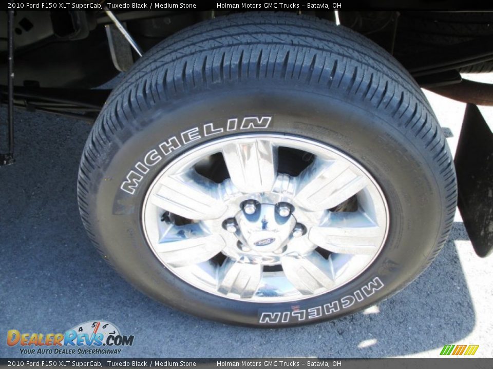 2010 Ford F150 XLT SuperCab Tuxedo Black / Medium Stone Photo #24