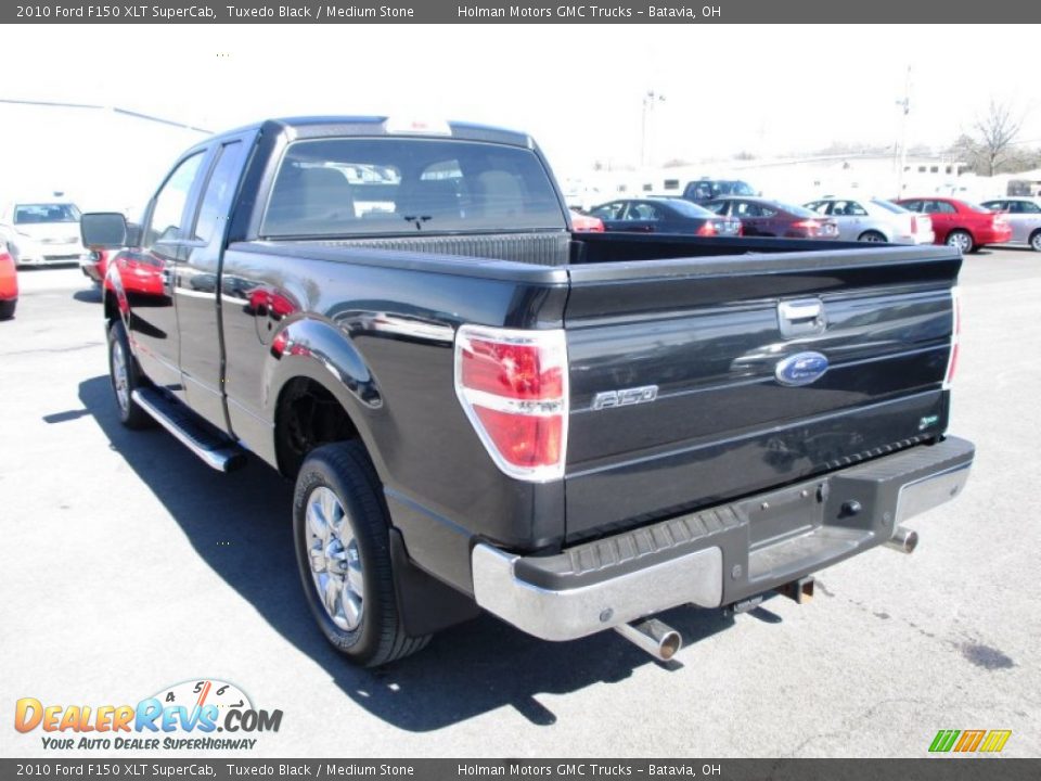 2010 Ford F150 XLT SuperCab Tuxedo Black / Medium Stone Photo #25