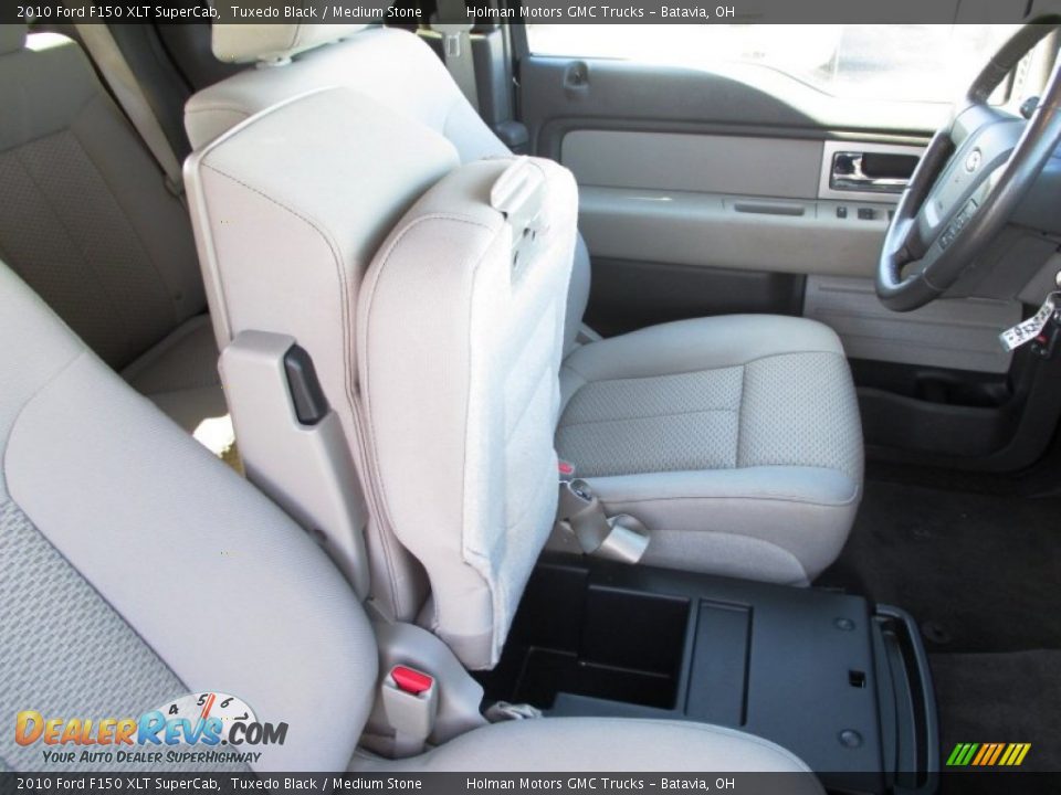 2010 Ford F150 XLT SuperCab Tuxedo Black / Medium Stone Photo #31