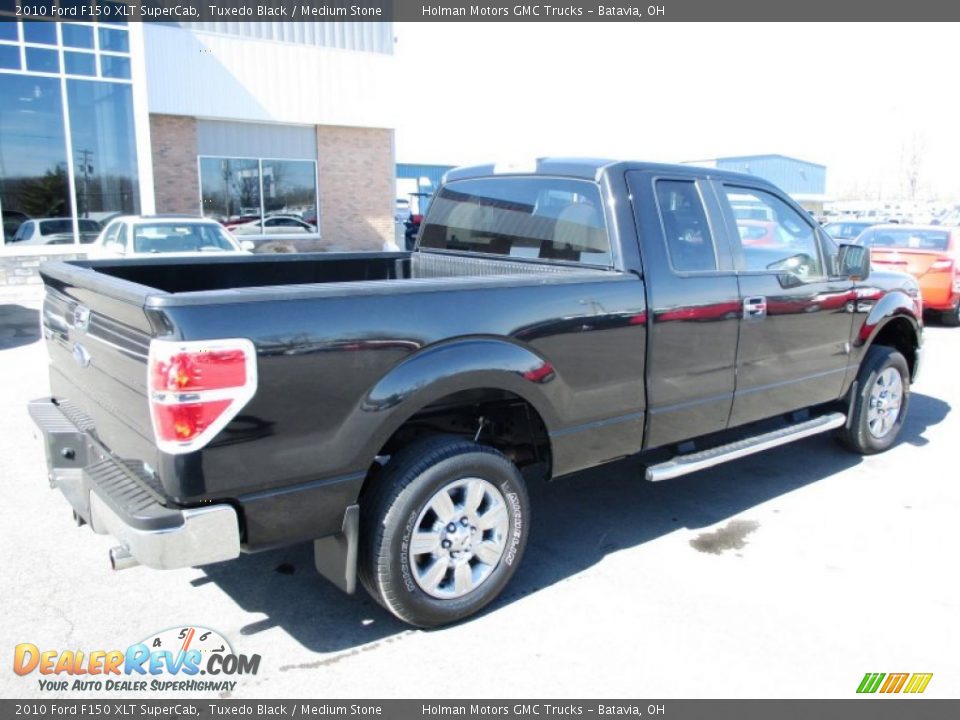 2010 Ford F150 XLT SuperCab Tuxedo Black / Medium Stone Photo #33