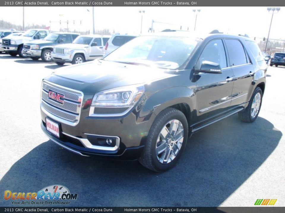 2013 GMC Acadia Denali Carbon Black Metallic / Cocoa Dune Photo #3