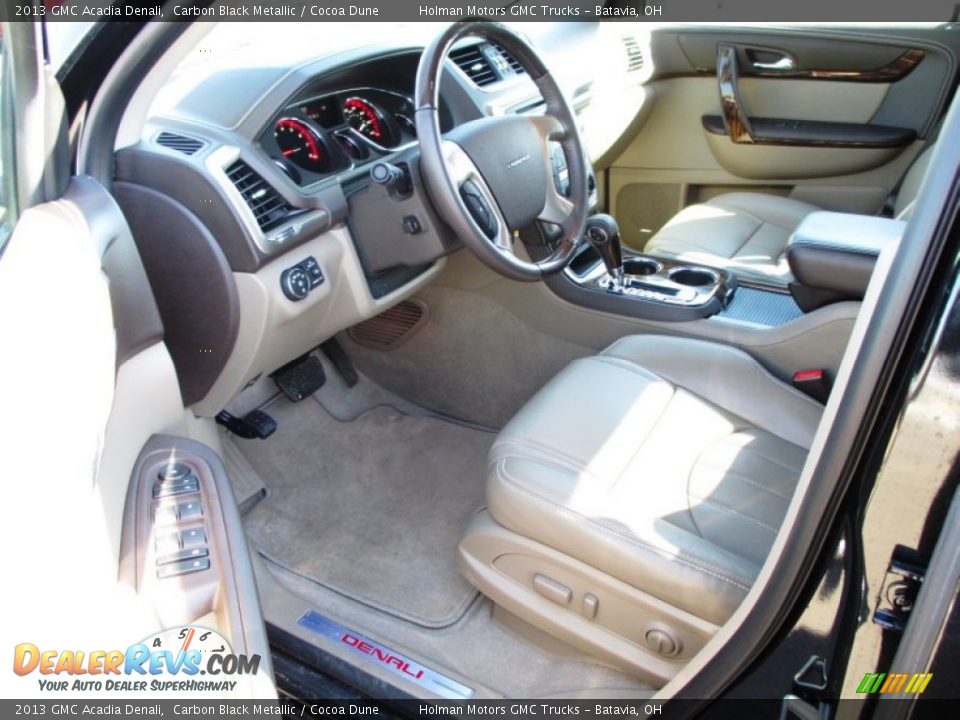 2013 GMC Acadia Denali Carbon Black Metallic / Cocoa Dune Photo #7