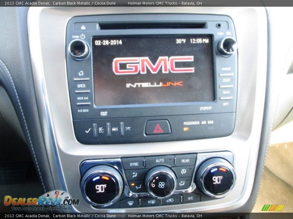 2013 GMC Acadia Denali Carbon Black Metallic / Cocoa Dune Photo #9