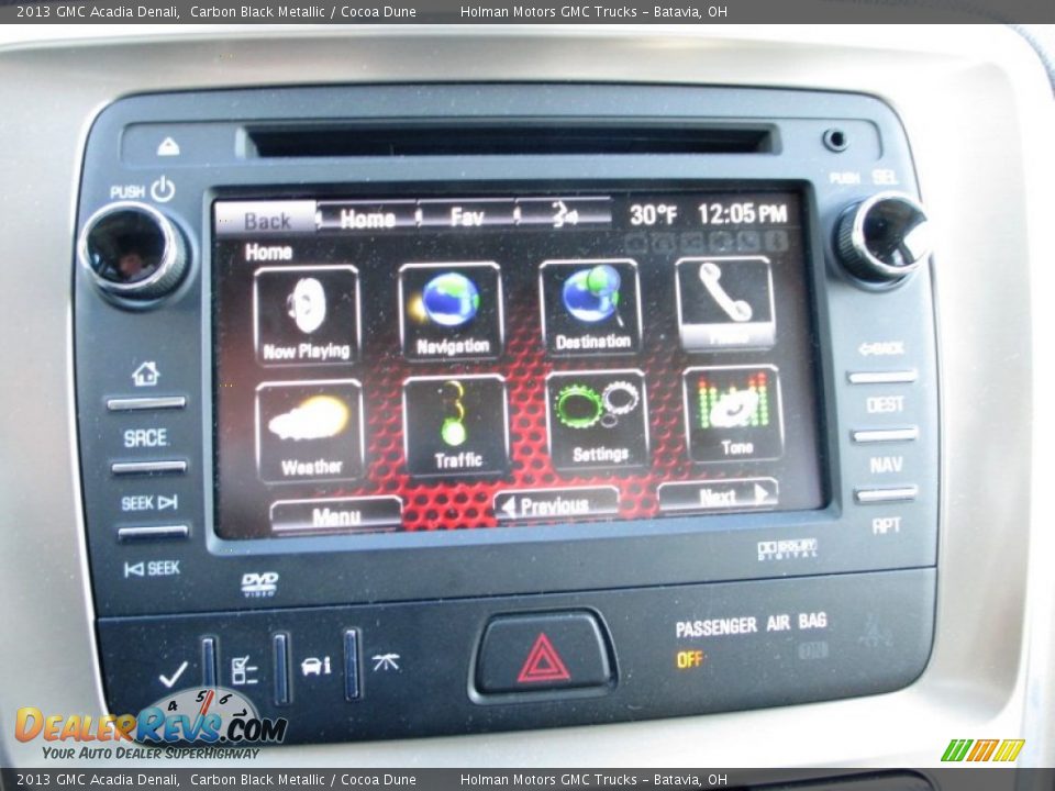 2013 GMC Acadia Denali Carbon Black Metallic / Cocoa Dune Photo #10