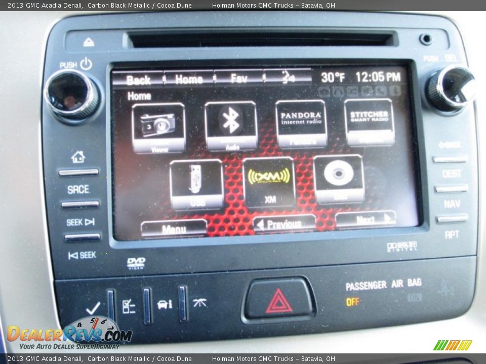 2013 GMC Acadia Denali Carbon Black Metallic / Cocoa Dune Photo #11