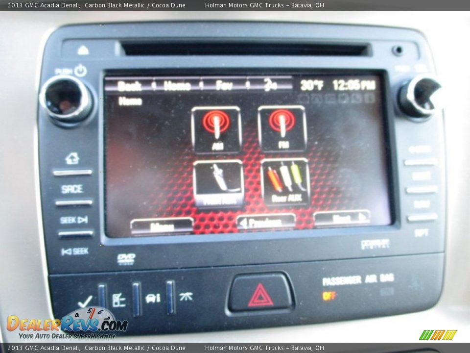 2013 GMC Acadia Denali Carbon Black Metallic / Cocoa Dune Photo #12
