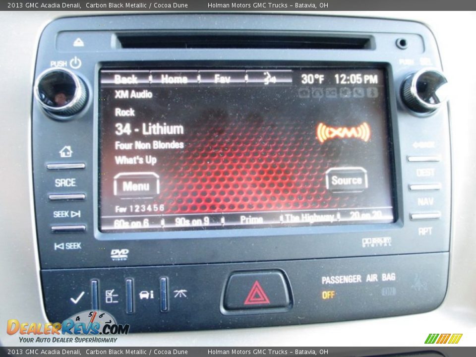 2013 GMC Acadia Denali Carbon Black Metallic / Cocoa Dune Photo #13