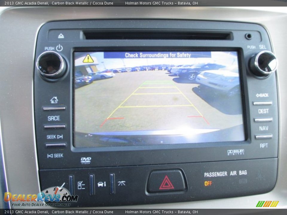 2013 GMC Acadia Denali Carbon Black Metallic / Cocoa Dune Photo #15