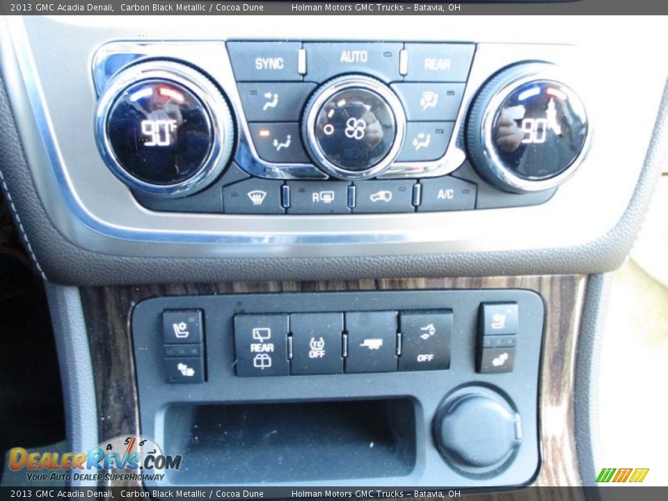 2013 GMC Acadia Denali Carbon Black Metallic / Cocoa Dune Photo #16