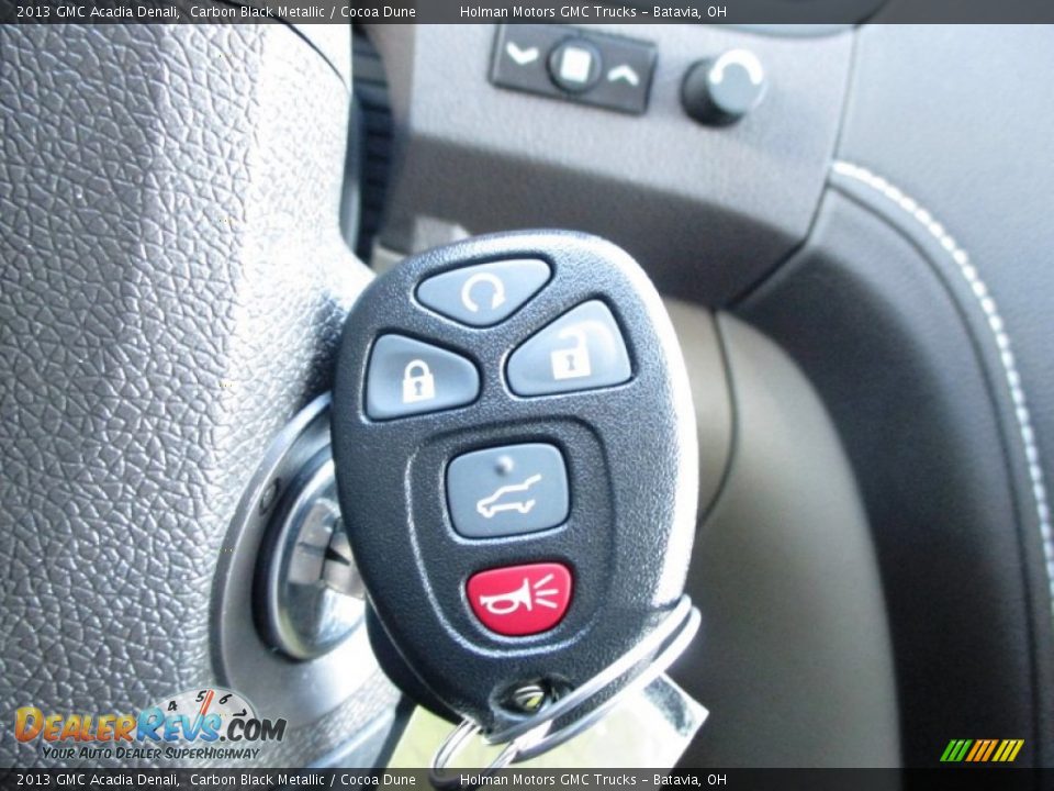 2013 GMC Acadia Denali Carbon Black Metallic / Cocoa Dune Photo #18