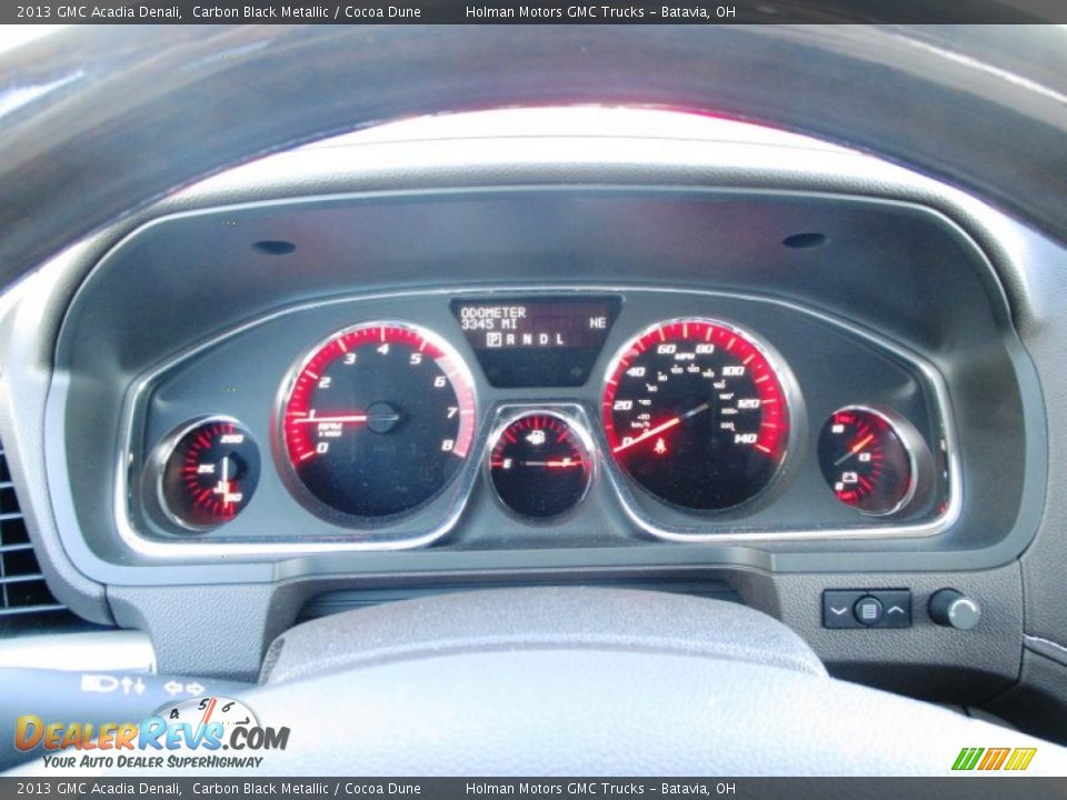 2013 GMC Acadia Denali Carbon Black Metallic / Cocoa Dune Photo #21
