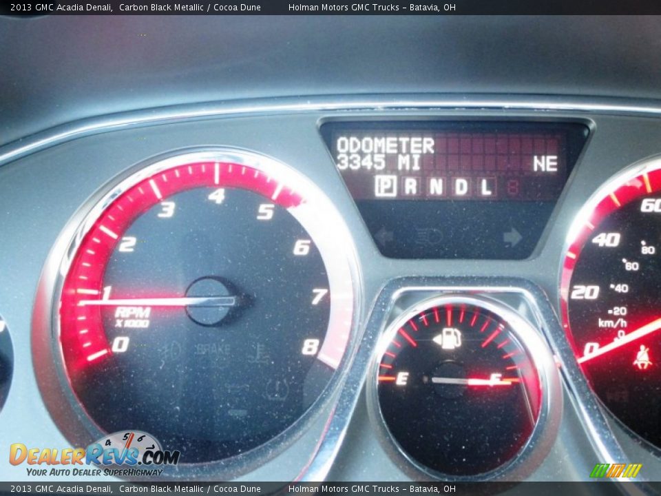 2013 GMC Acadia Denali Carbon Black Metallic / Cocoa Dune Photo #22