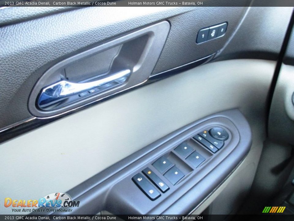 2013 GMC Acadia Denali Carbon Black Metallic / Cocoa Dune Photo #23