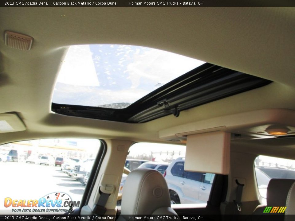 2013 GMC Acadia Denali Carbon Black Metallic / Cocoa Dune Photo #27