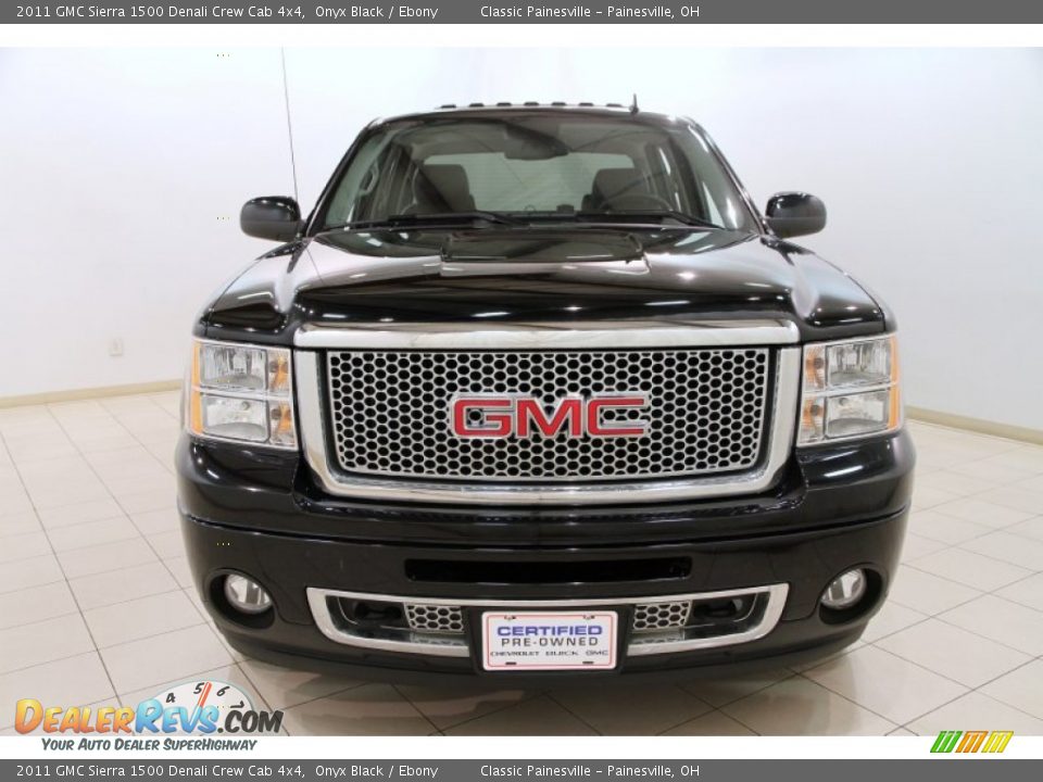 2011 GMC Sierra 1500 Denali Crew Cab 4x4 Onyx Black / Ebony Photo #2