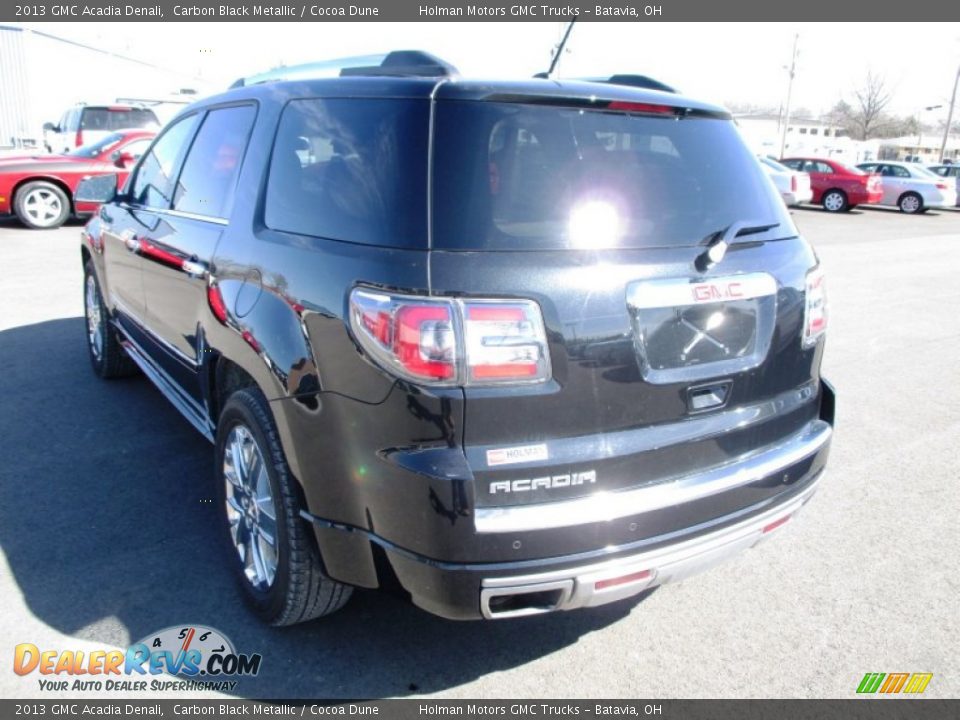 2013 GMC Acadia Denali Carbon Black Metallic / Cocoa Dune Photo #33