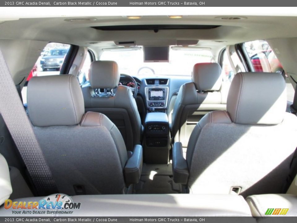 2013 GMC Acadia Denali Carbon Black Metallic / Cocoa Dune Photo #35