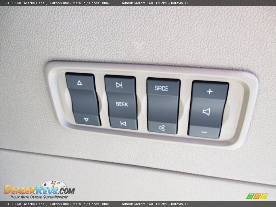 2013 GMC Acadia Denali Carbon Black Metallic / Cocoa Dune Photo #36
