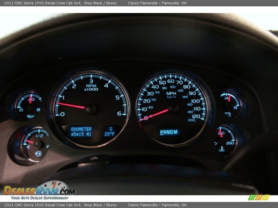 2011 GMC Sierra 1500 Denali Crew Cab 4x4 Onyx Black / Ebony Photo #9