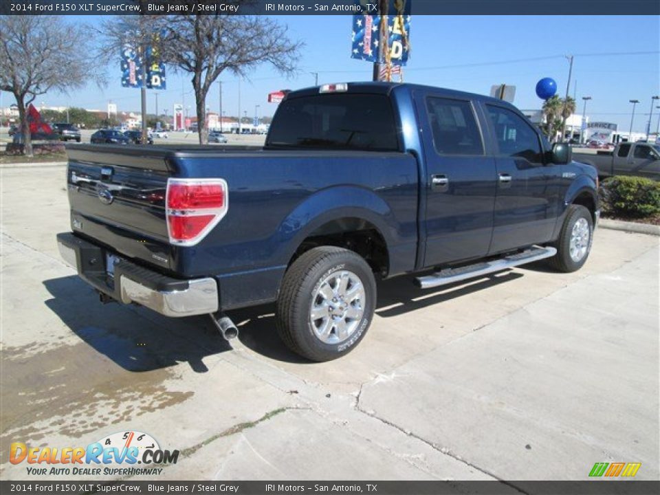 2014 Ford F150 XLT SuperCrew Blue Jeans / Steel Grey Photo #5