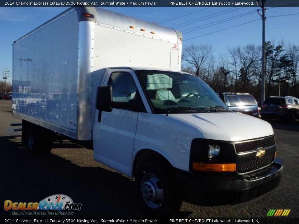 2014 Chevrolet Express Cutaway 3500 Moving Van Summit White / Medium Pewter Photo #3
