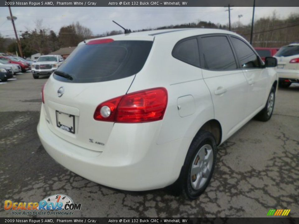 2009 Nissan Rogue S AWD Phantom White / Gray Photo #7