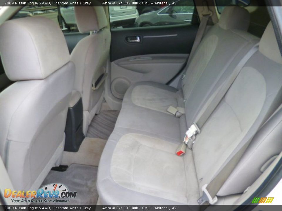 2009 Nissan Rogue S AWD Phantom White / Gray Photo #14