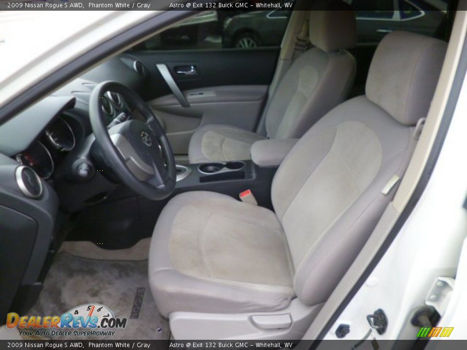 2009 Nissan Rogue S AWD Phantom White / Gray Photo #16