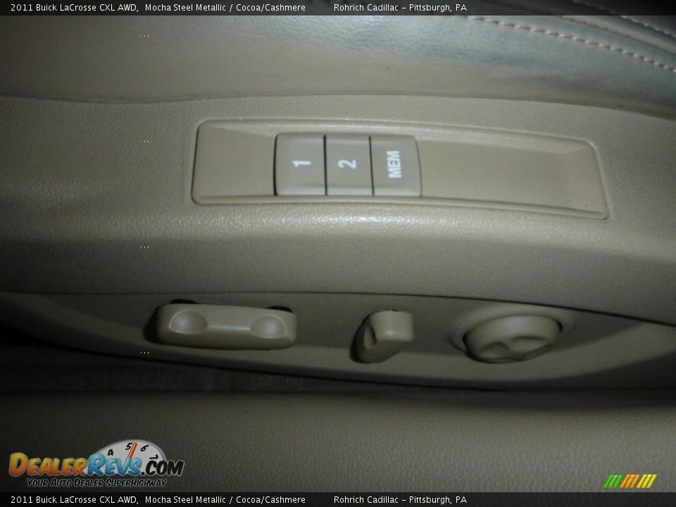 2011 Buick LaCrosse CXL AWD Mocha Steel Metallic / Cocoa/Cashmere Photo #19