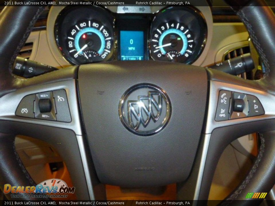 2011 Buick LaCrosse CXL AWD Mocha Steel Metallic / Cocoa/Cashmere Photo #21