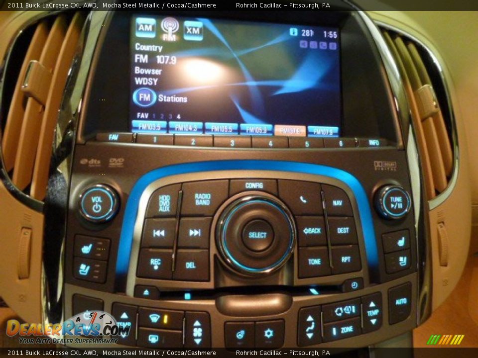 2011 Buick LaCrosse CXL AWD Mocha Steel Metallic / Cocoa/Cashmere Photo #24